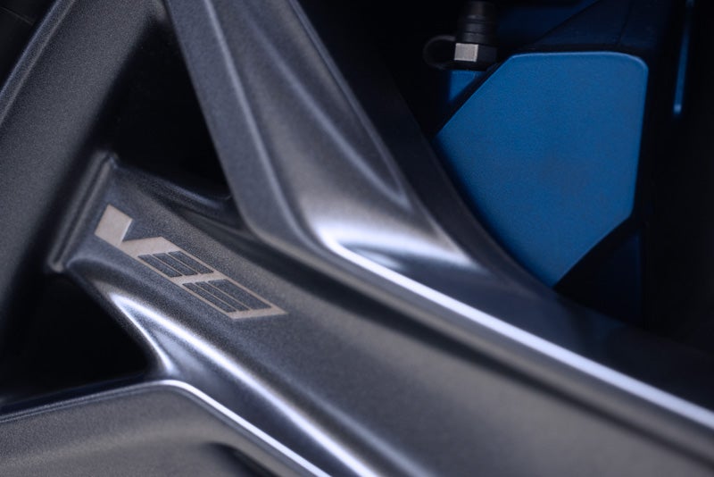 Close-up of the 2026 OPTIQ-V Brembo Performance Front Brakes | Gilleland Cadillac in St Cloud MN